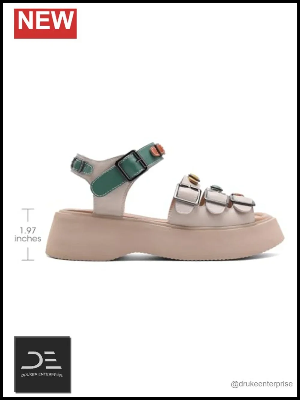 Women's Platform Wedge Sandals Non-Slip Open Toe Adjustable